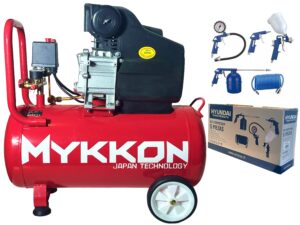 Compresor de aire 2.5 Hp, 50 Lts. marca MYKKON
